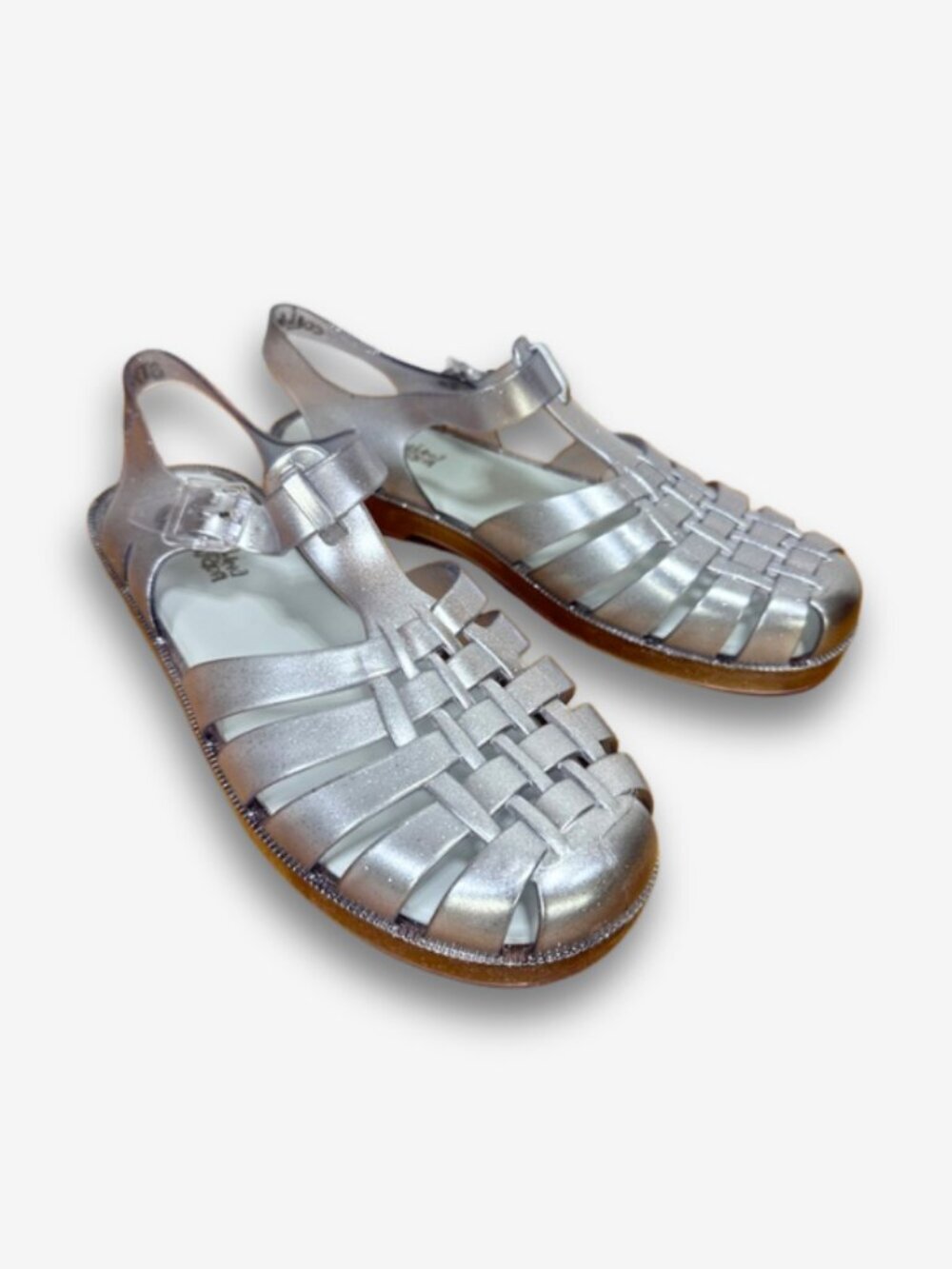 Melissa Women's Possession Shiny Fisherman Sandals Metallic Glitter Jelly Sandal